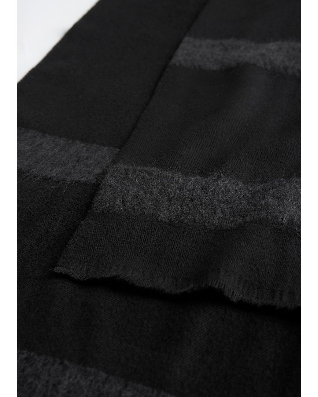 Totême Black Monogram Twill Scarf