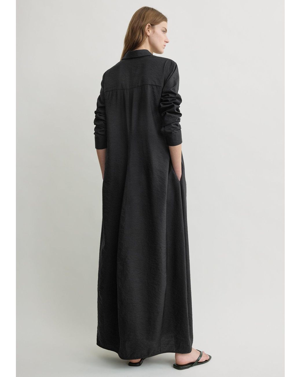 Totême Black Parachute Shirtdress