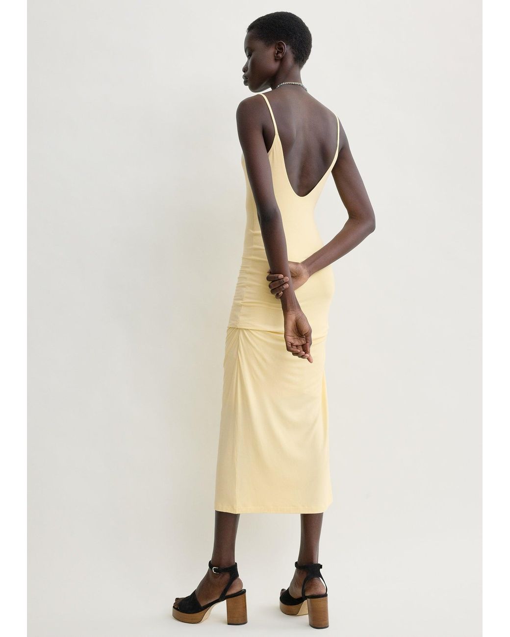 Totême Natural Draped Slip Dress