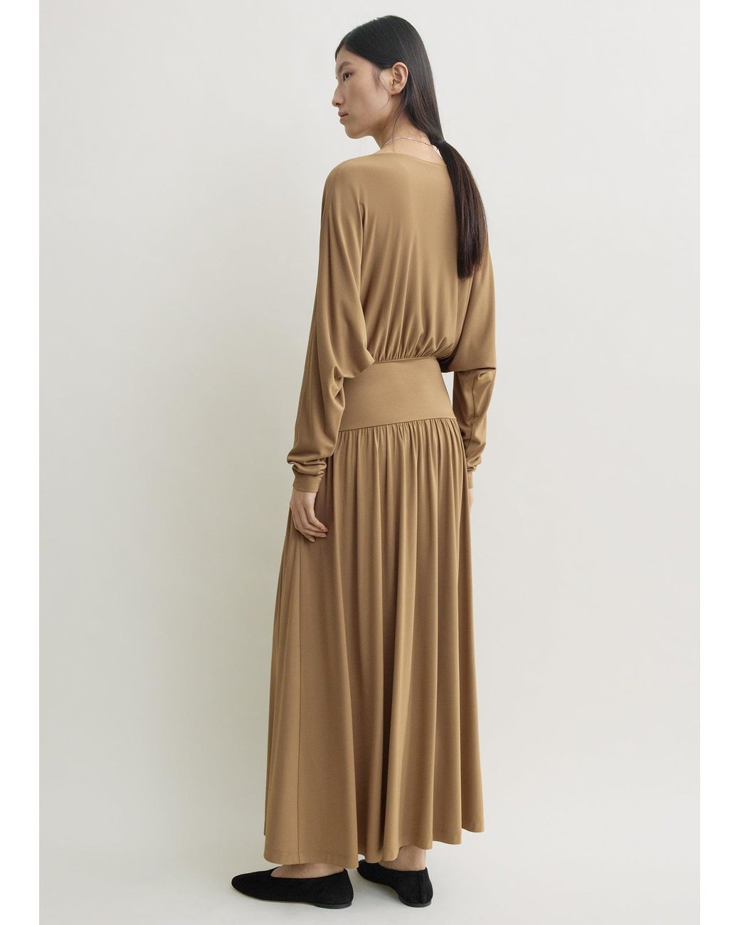 Totême Natural Boatneck Jersey Dress