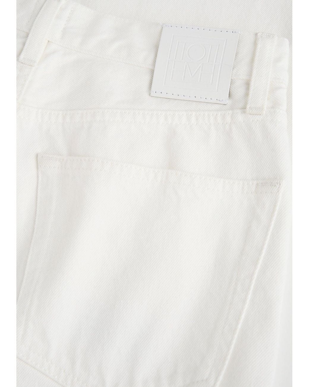 Totême White Classic Cut Denim Full Length Off