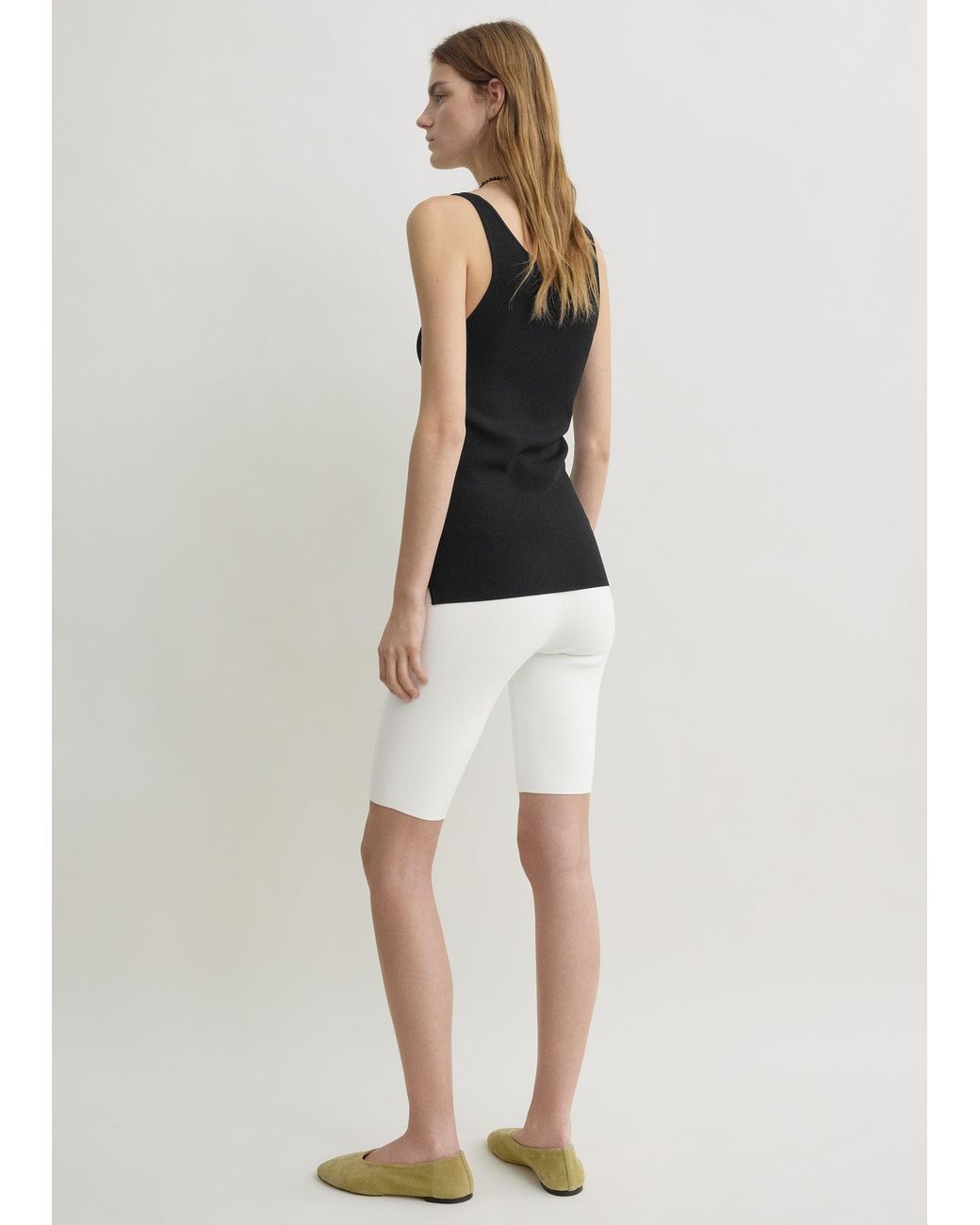 Totême White Capri Knit Shorts