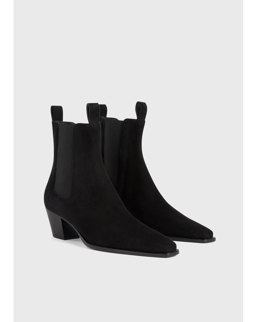 Totême Black Suede City Boots