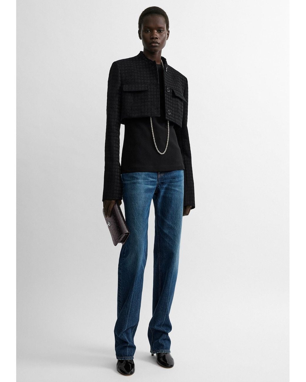 Totême Blue Micro Blazer