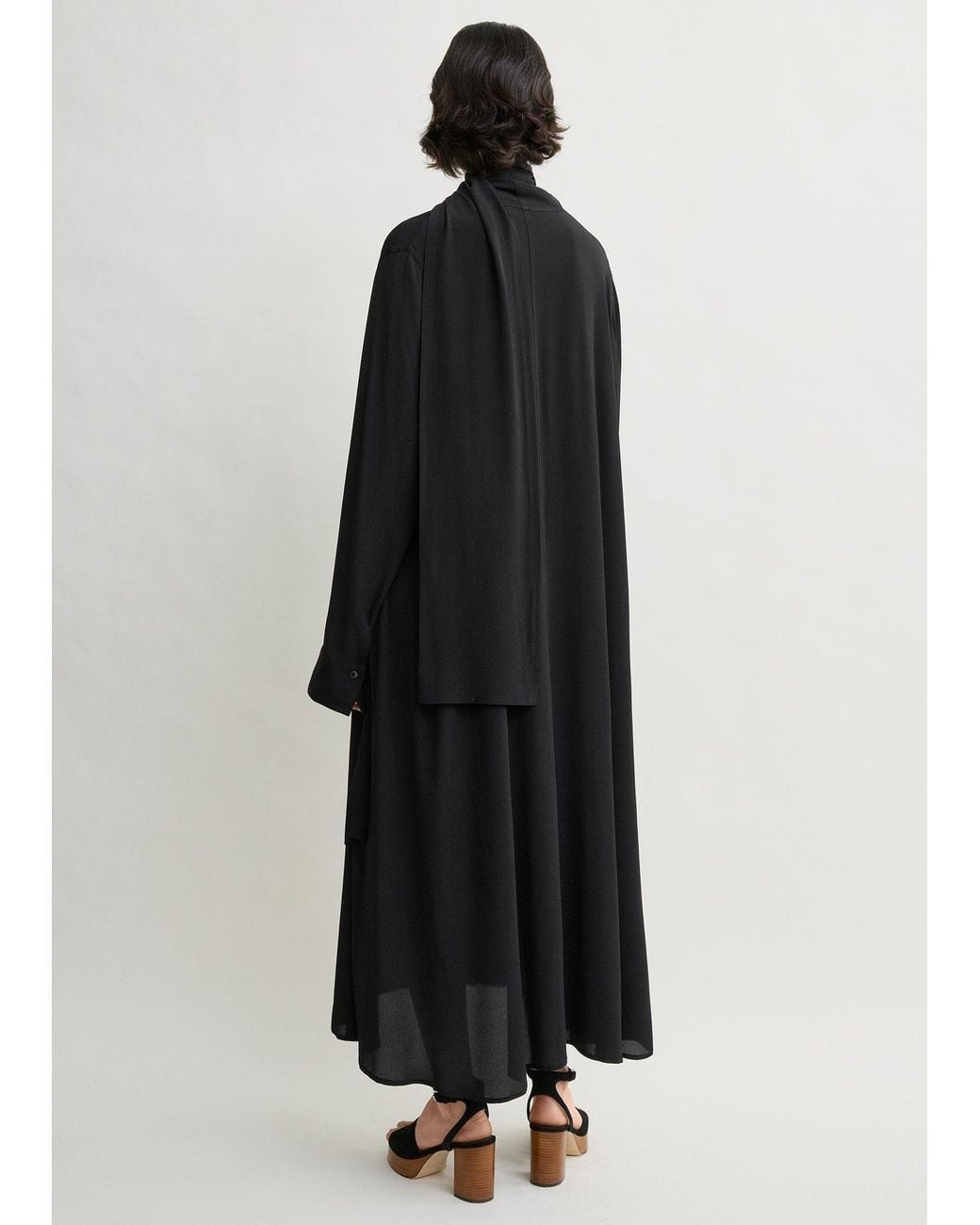 Totême Black Rounded Neckline Dress