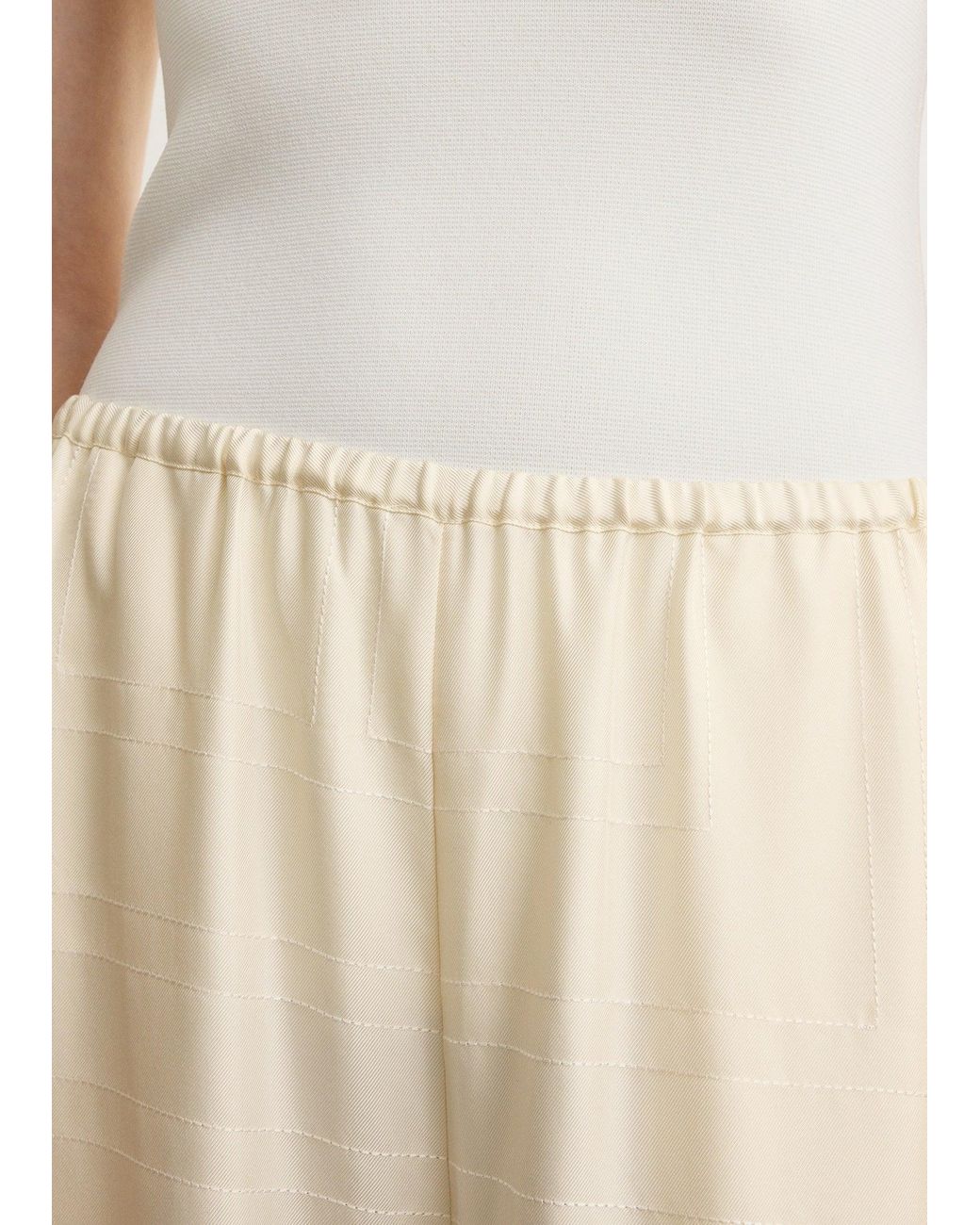 Totême Natural Monogram Silk Pj Bottoms