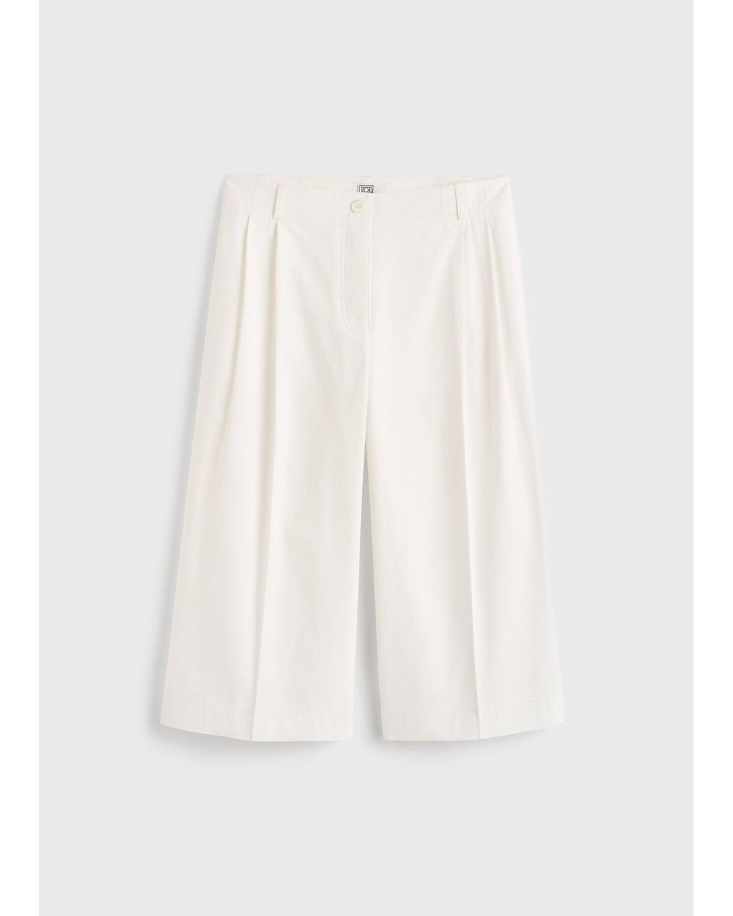 Totême  White Cropped Trousers