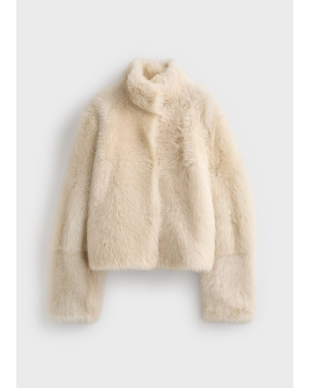 Totême  White Silky Shearling Jacket