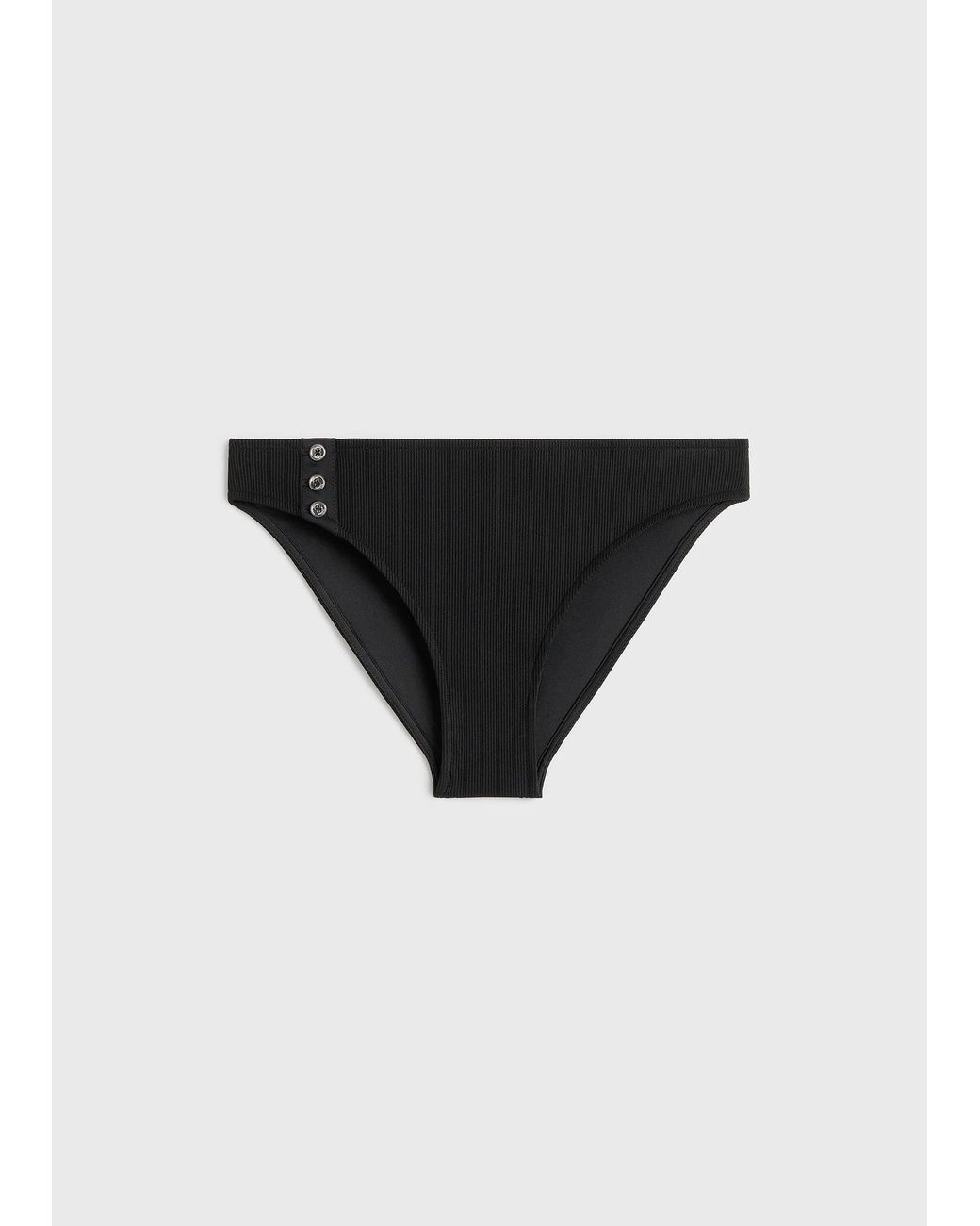 Totême White Ribbed Bikini Bottoms