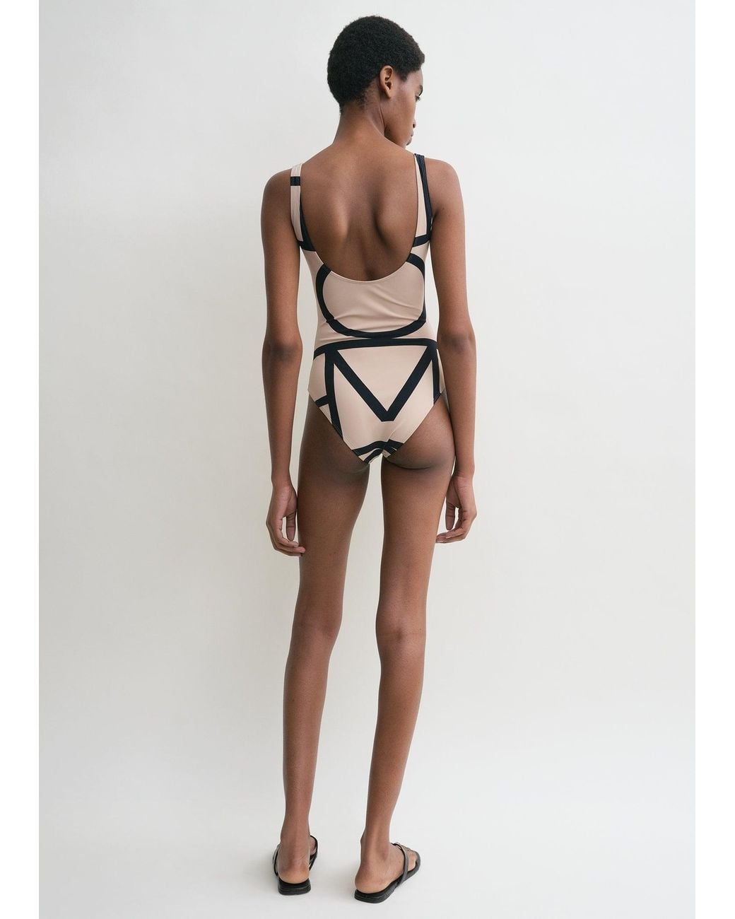 Totême  White Monogram Swimsuit