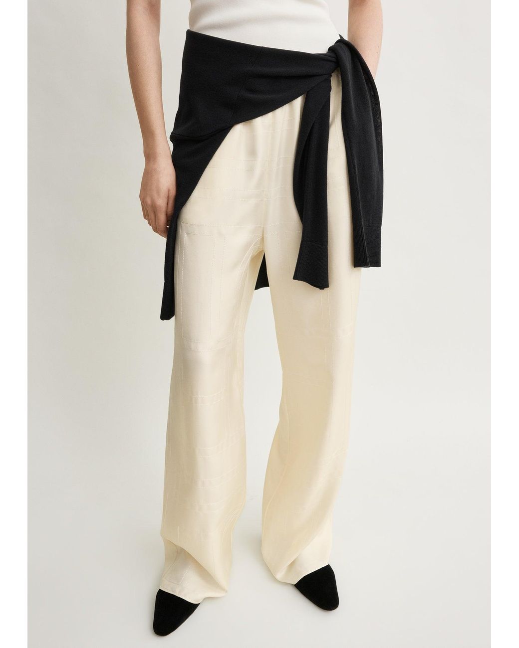 Totême Natural Monogram Silk Pj Bottoms