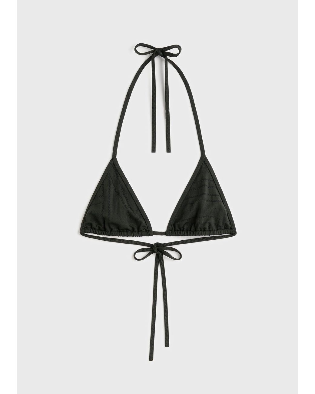 Totême Natural Monogram Pointelle Bikini Top