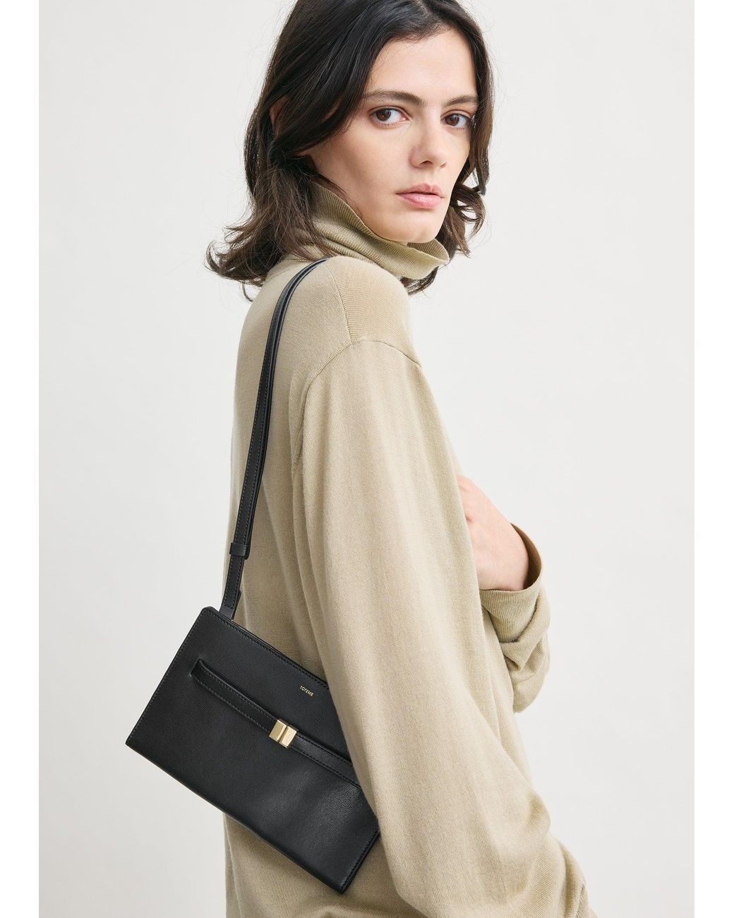 Totême  White Belted Leather Crossbody