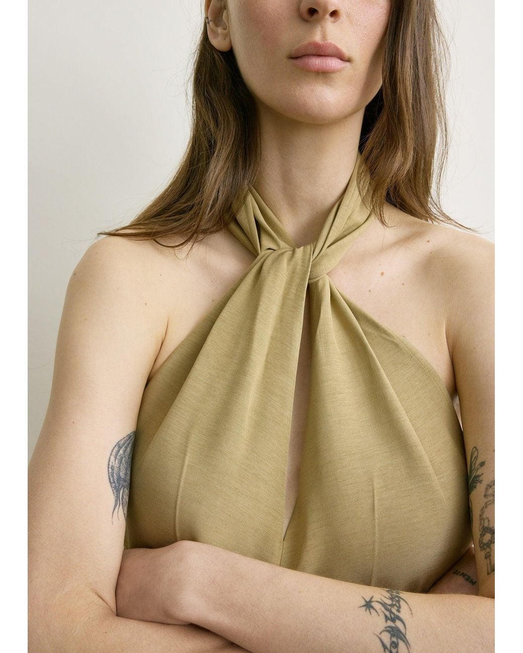 Totême Natural Twist Halter Dress