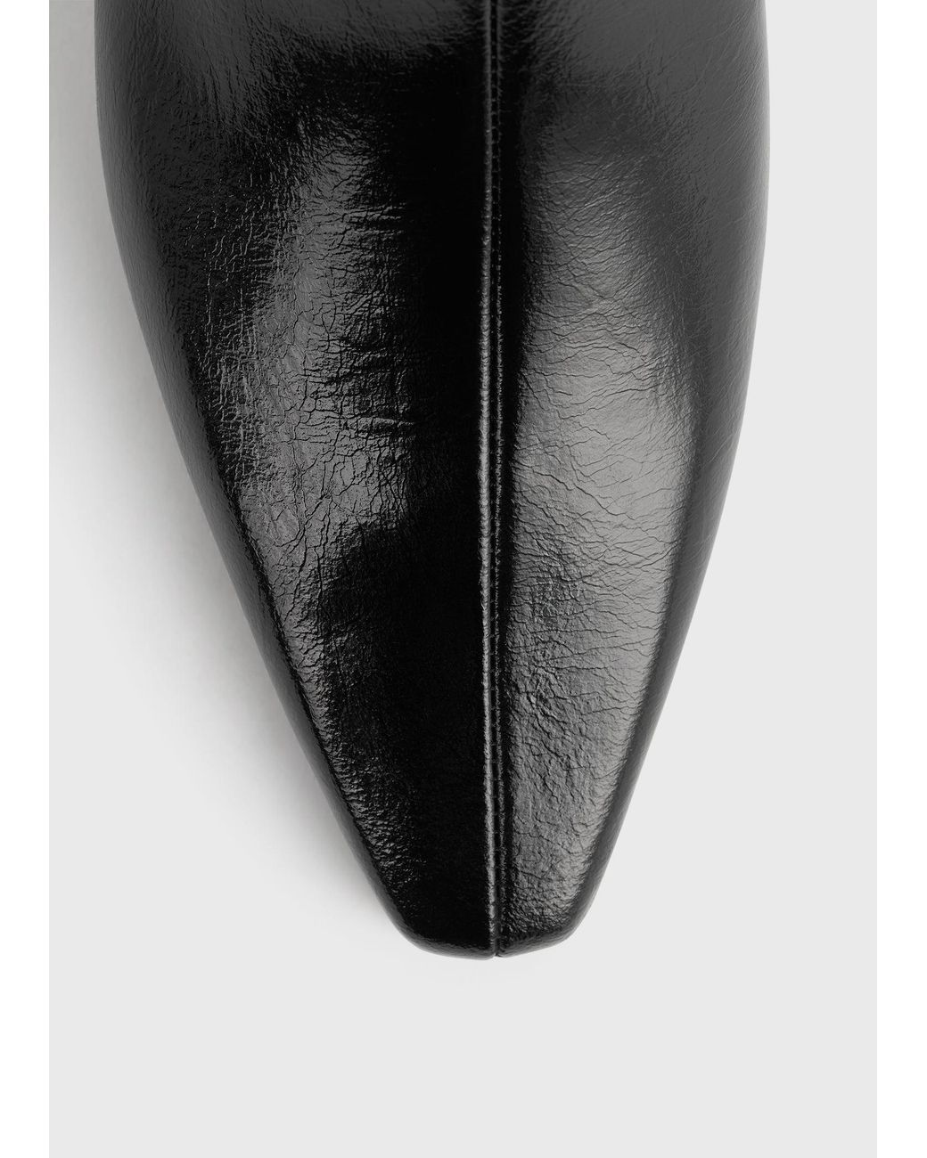 Totême  Black Slim Naplack Ankle Boots