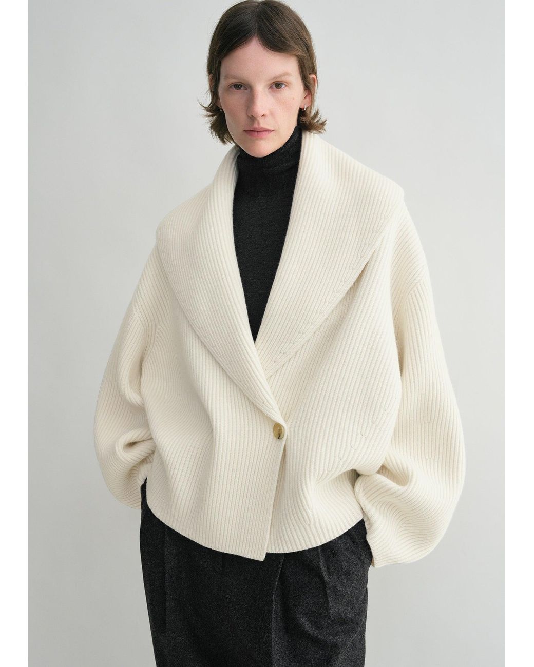 Totême  Natural Shawl-Lapel Cardigan