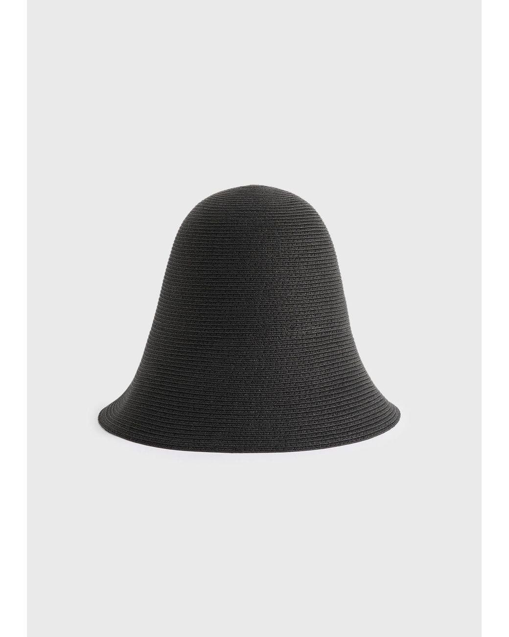 Totême Black Woven Paper Sun Hat