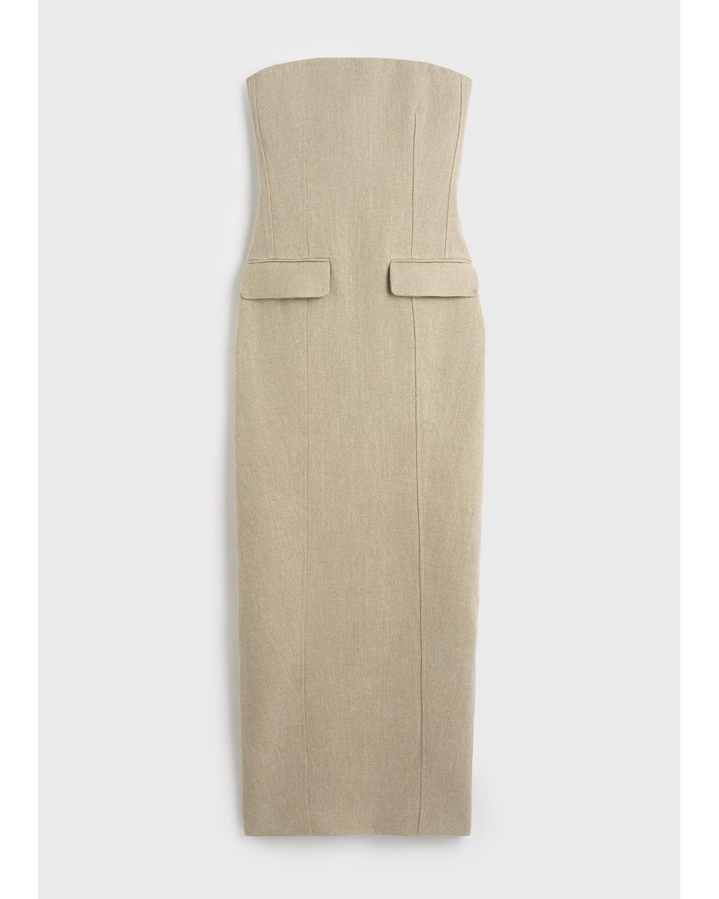 Totême  Natural Strapless Pocket Dress