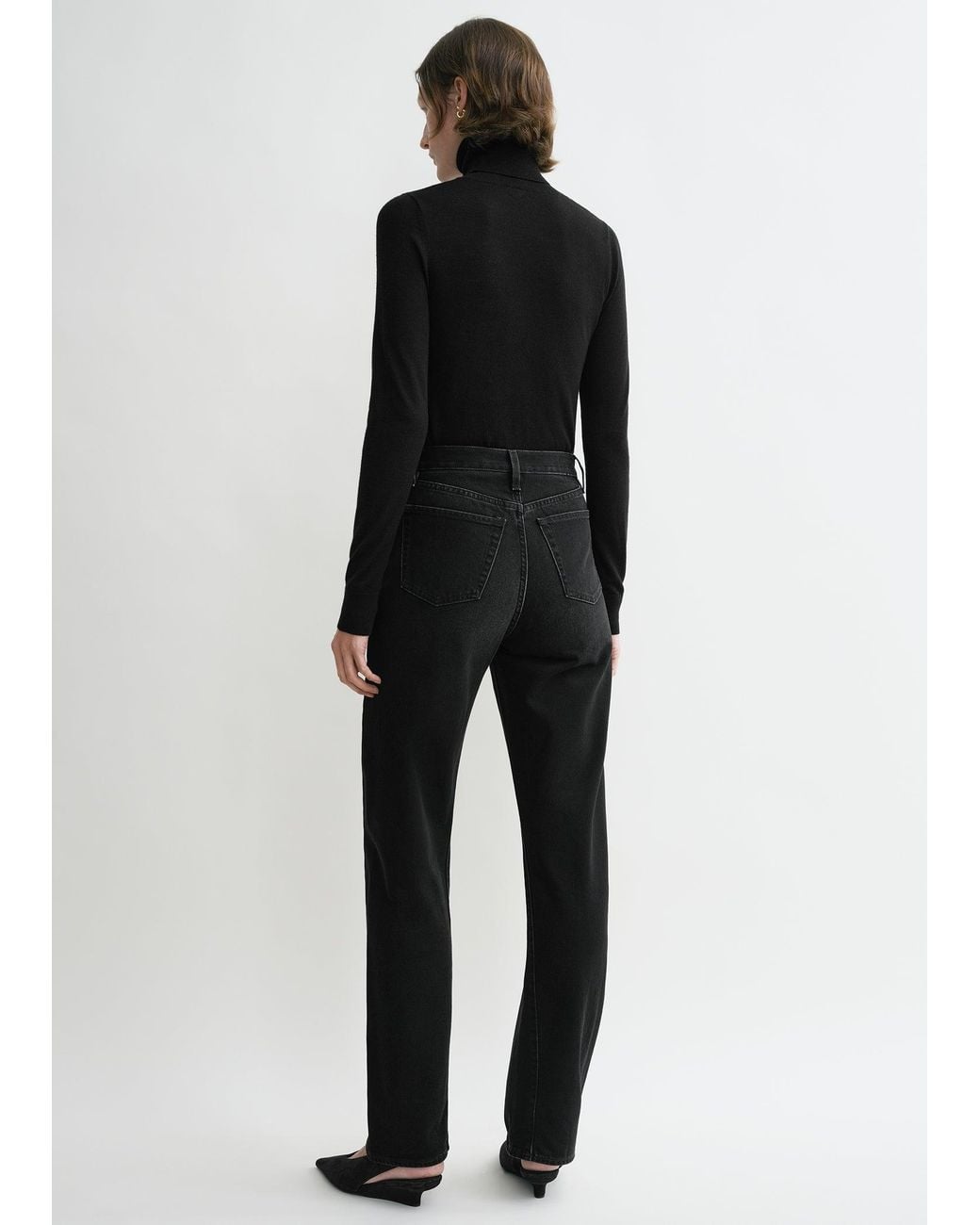 Totême  Black Twisted Seam Denim Full Length