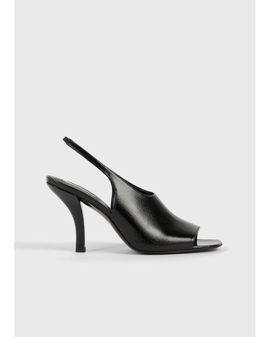 Totême Black Contour Naplack Slingbacks