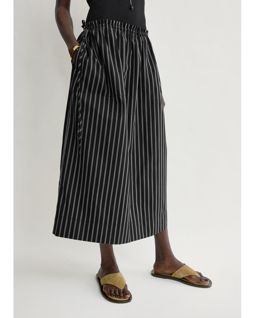 Totême Multicolor Striped Drawstring Skirt
