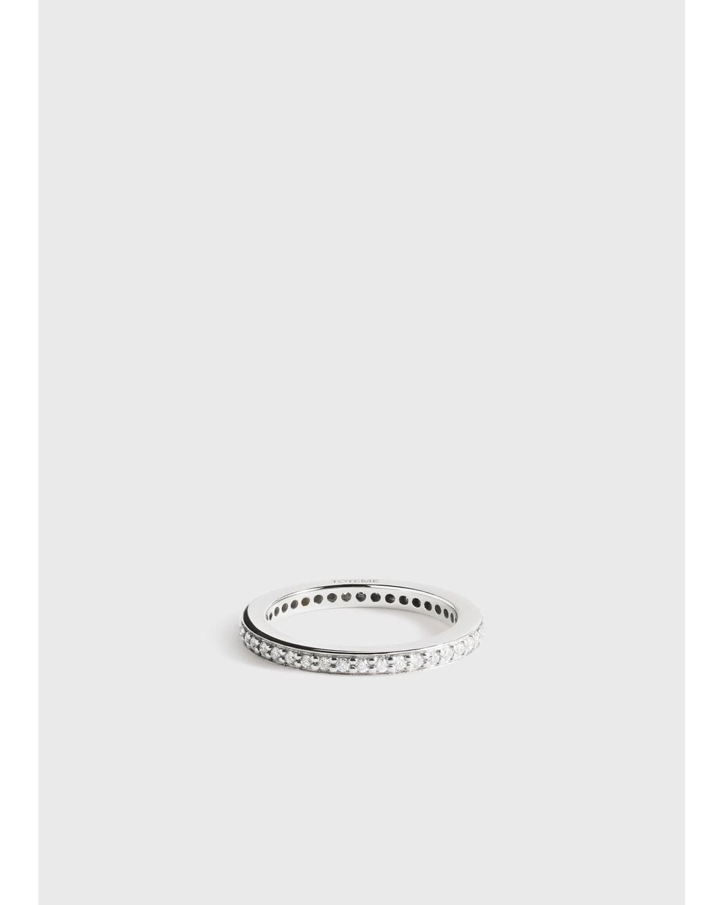 Totême White Eternity Diamond Midi Ring 18Kt