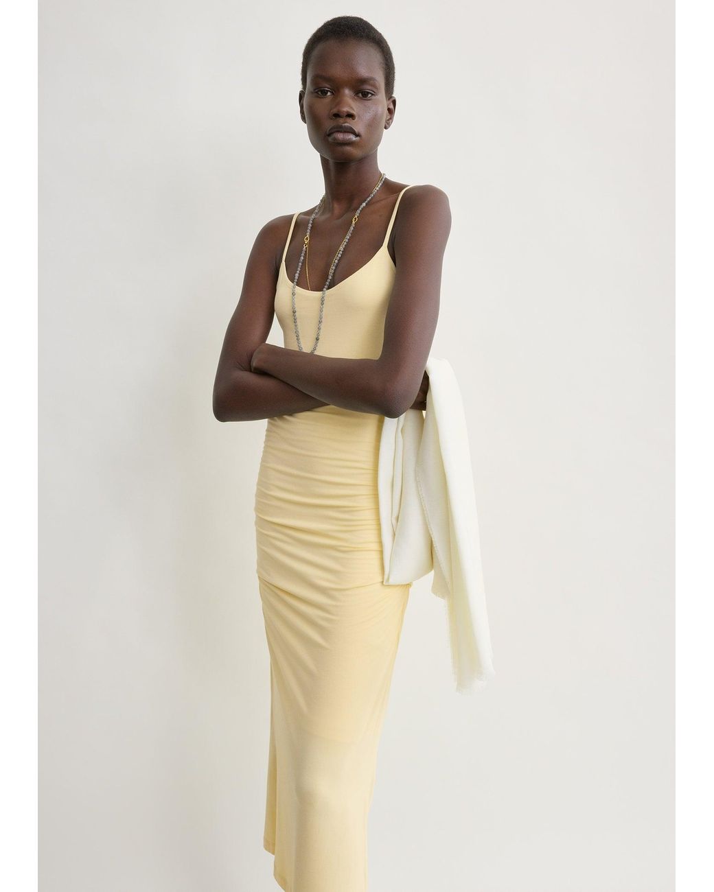 Totême Natural Draped Slip Dress