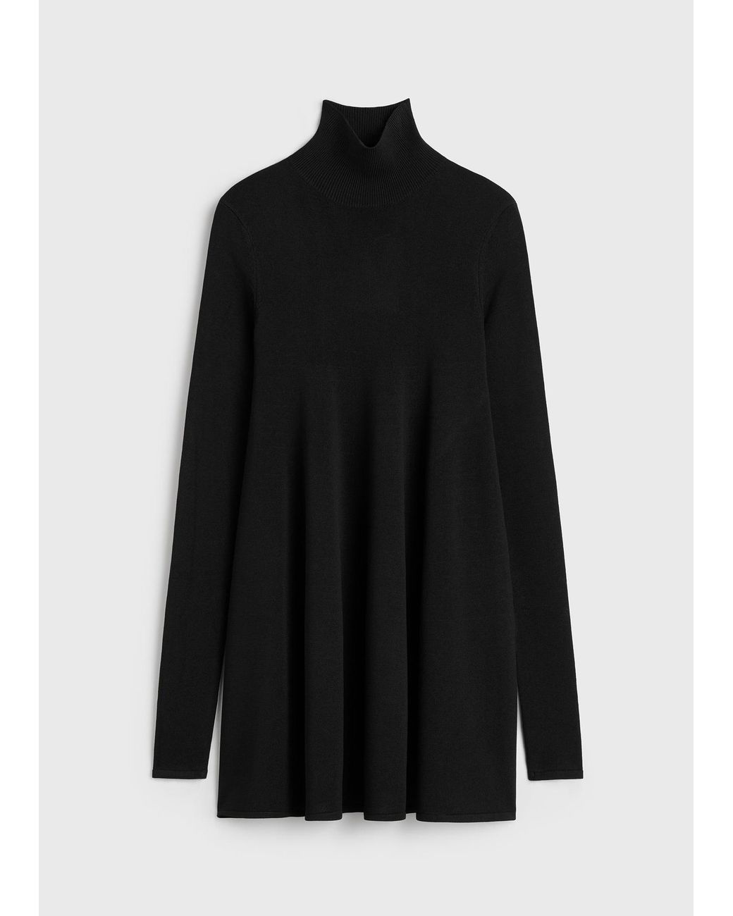 Totême Black Crepe Turtleneck Top