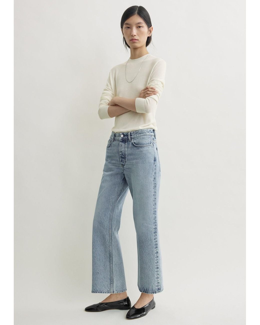 Totême Blue Kick Flare Denim