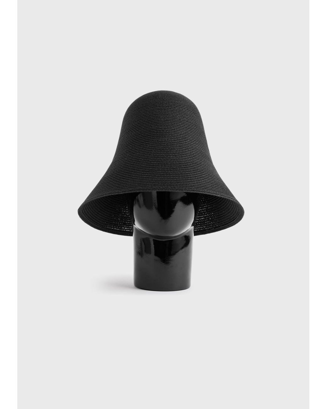 Totême Black Woven Paper Sun Hat
