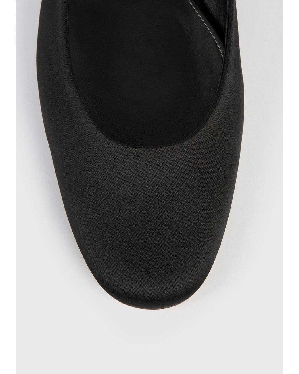Totême  White Slingback Satin Mary Janes