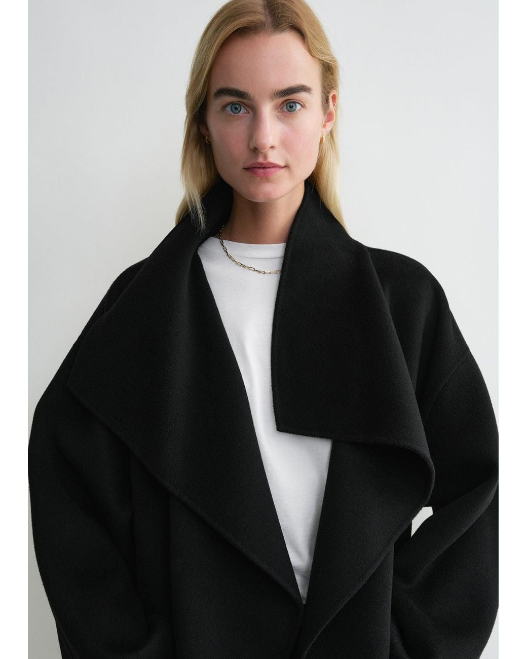 Totême Black Signature Doublé Coat