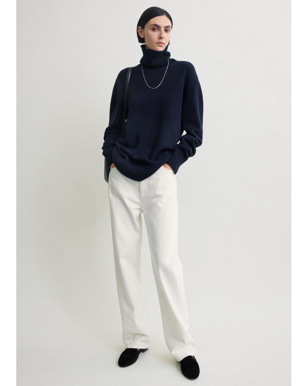 Totême Blue Cashmere Turtleneck