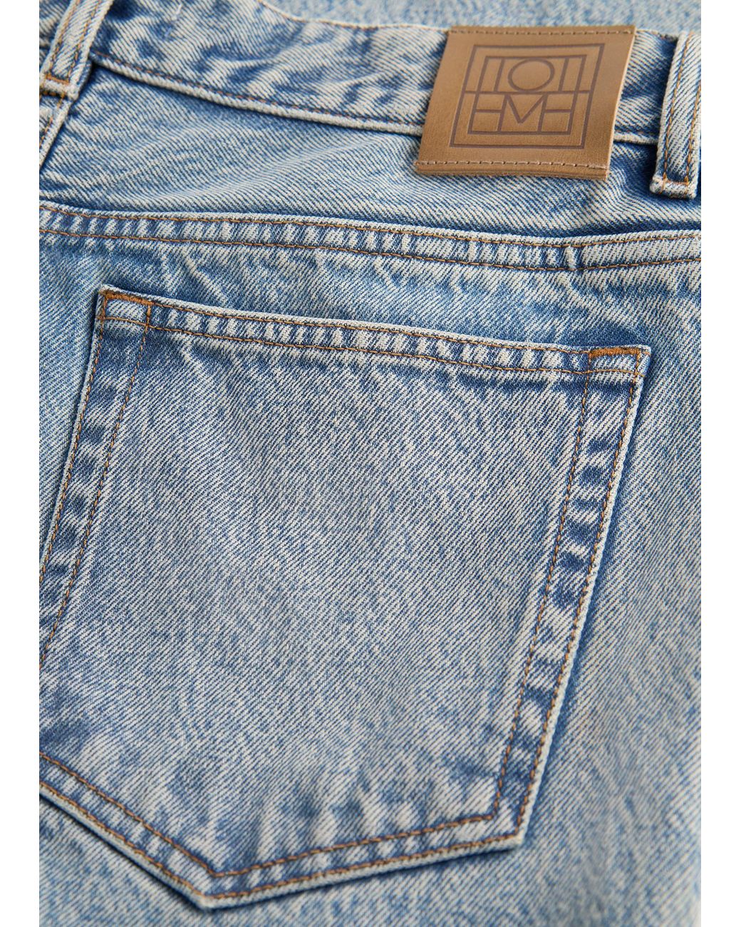 Totême Blue Denim Board Shorts