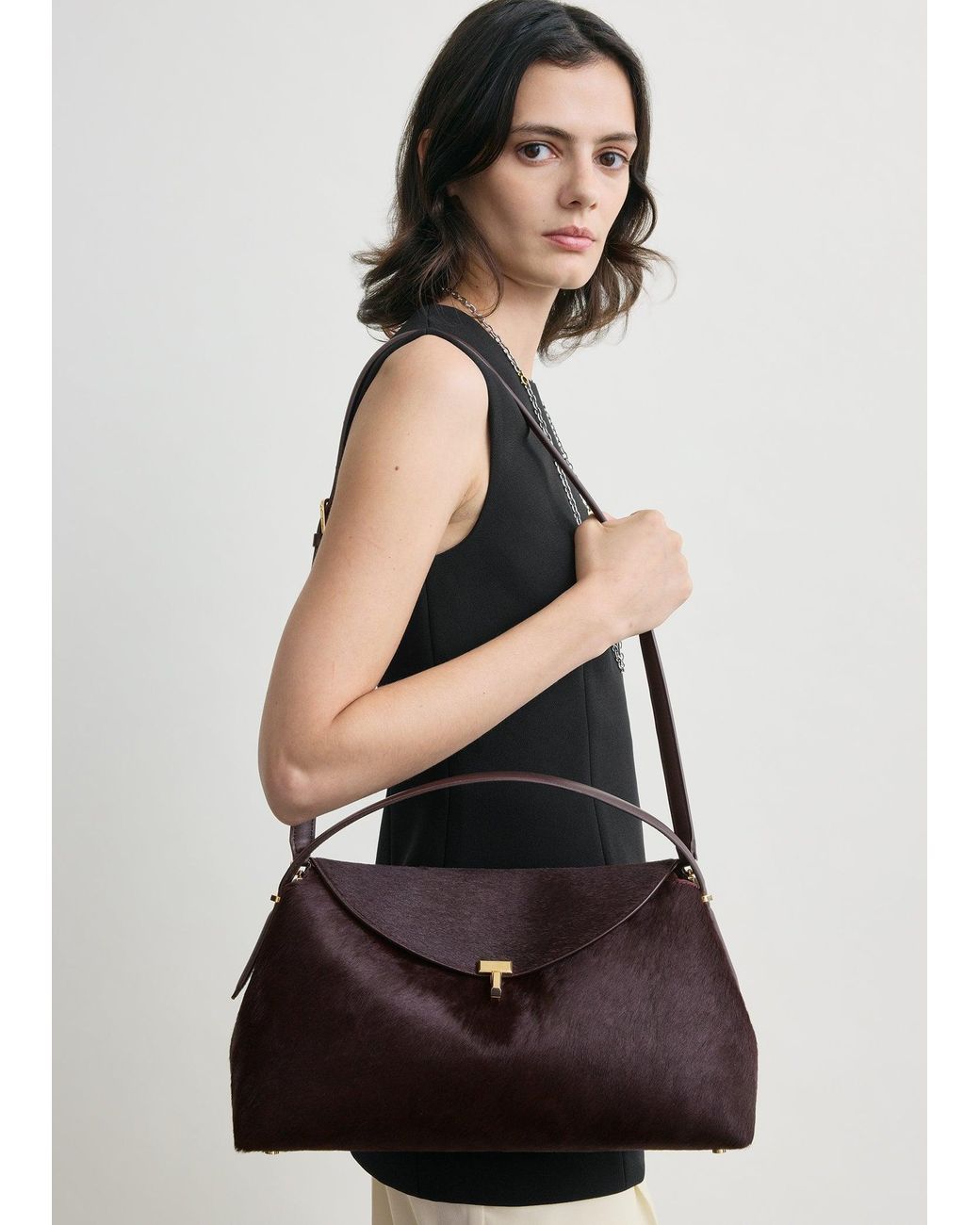 Totême Multicolor T-Lock Pony Hair Top Handle