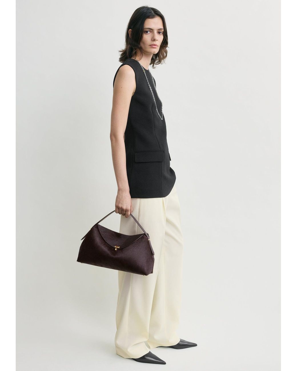 Totême Multicolor T-Lock Pony Hair Top Handle