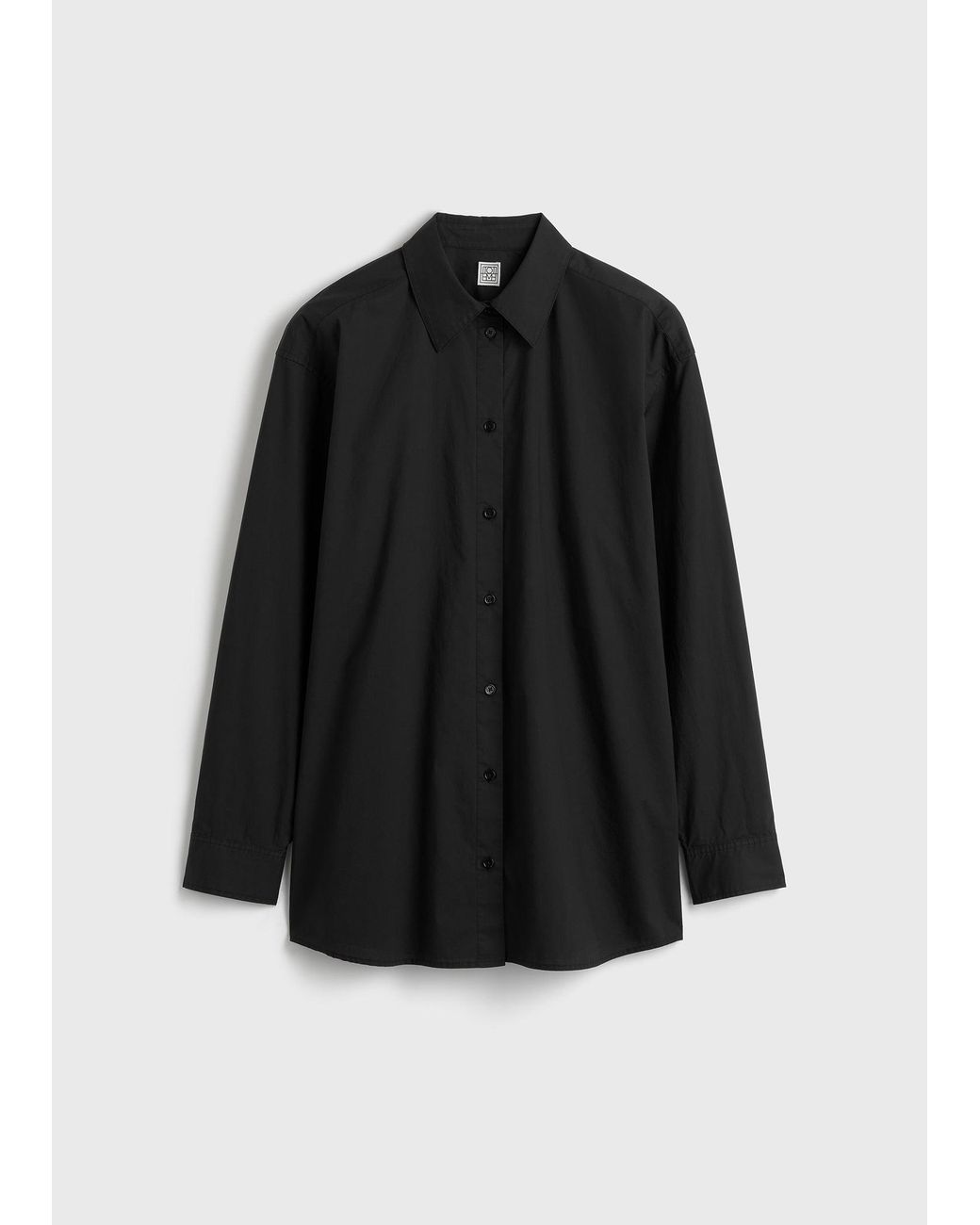 Totême Black Classic Tumbled Shirt