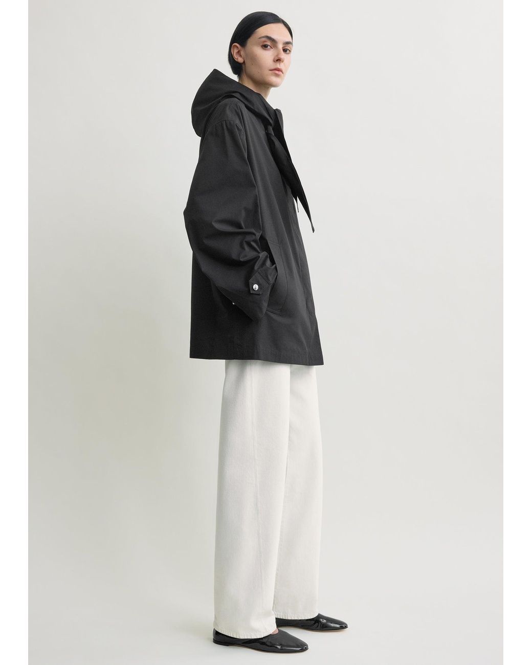 Totême Black Technical Scarf Jacket