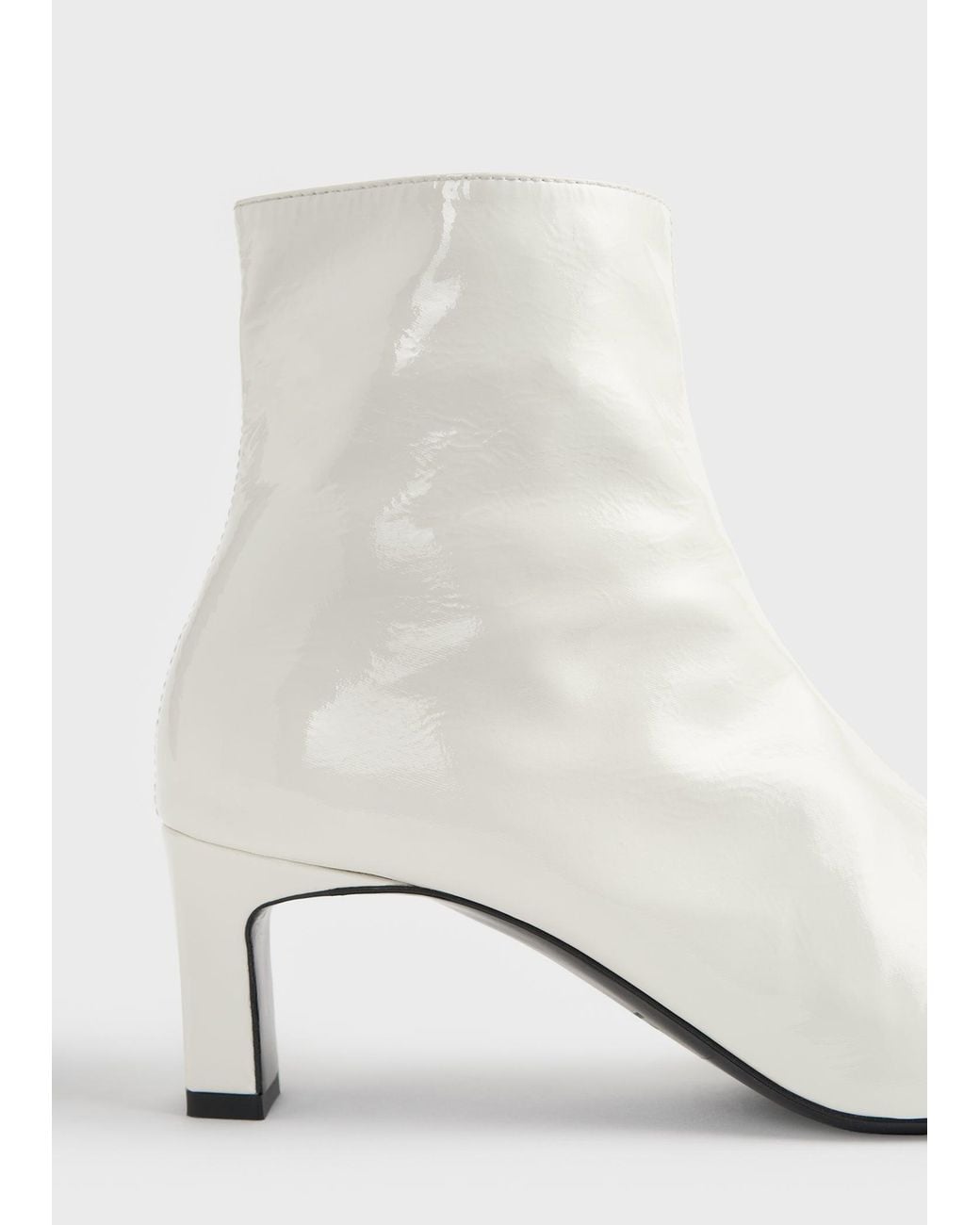 Totême White Bar Mid-Heel Naplack Boots