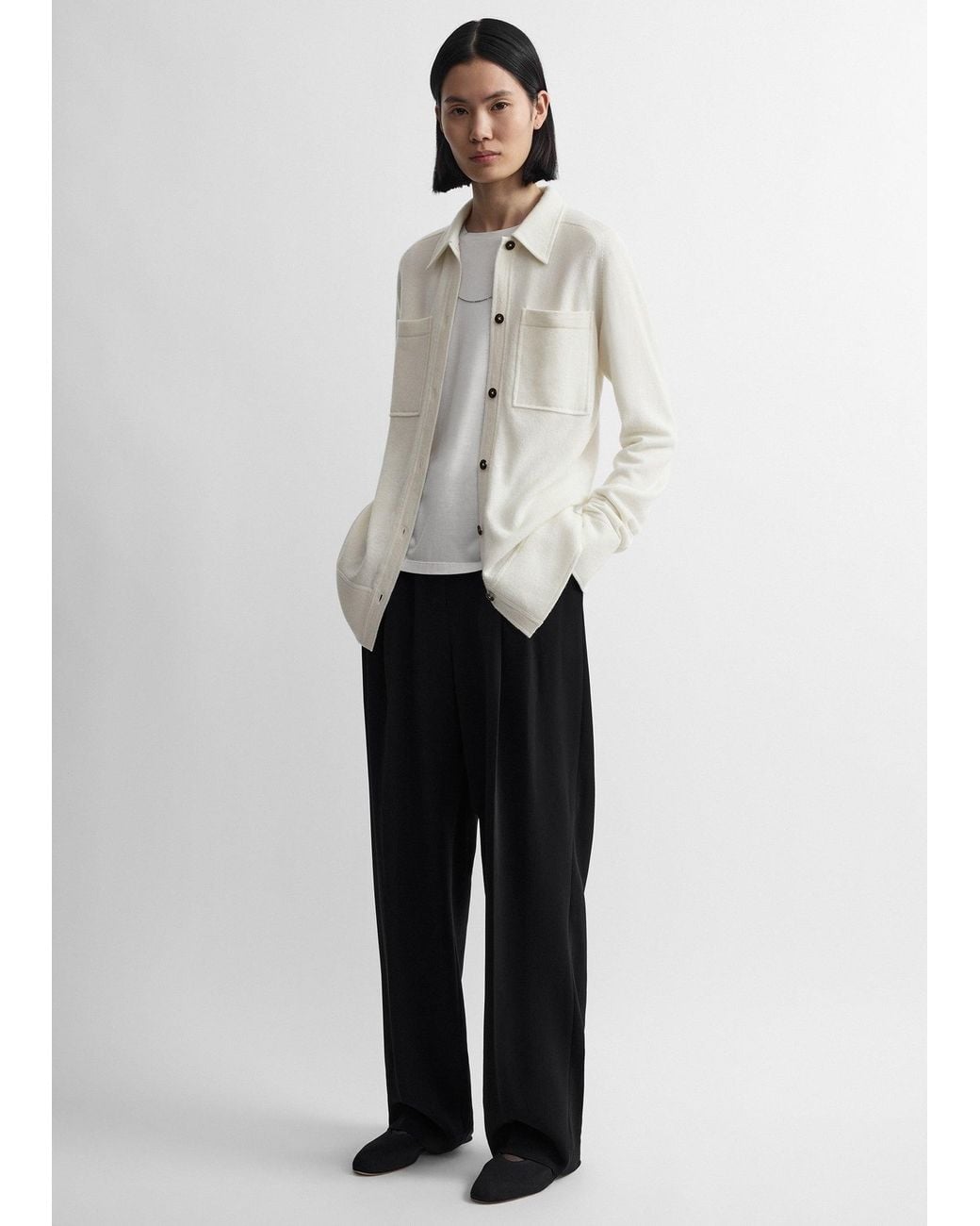 Totême White Cashmere Shirt