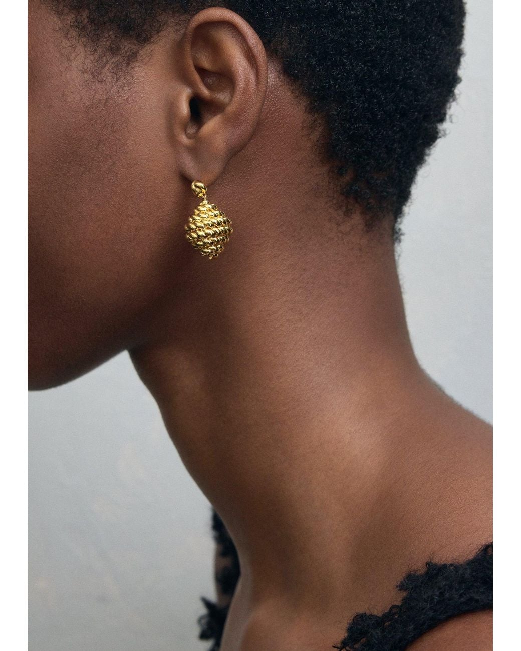 Totême Metallic Rope Drop Earrings