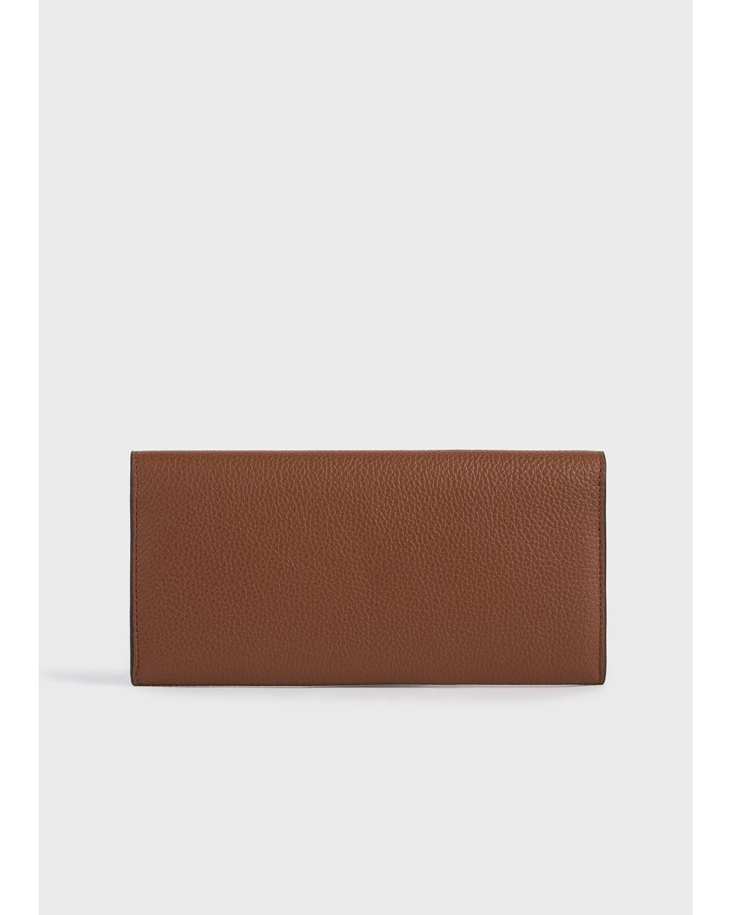 Totême Brown T-Lock Grained-Leather Wallet