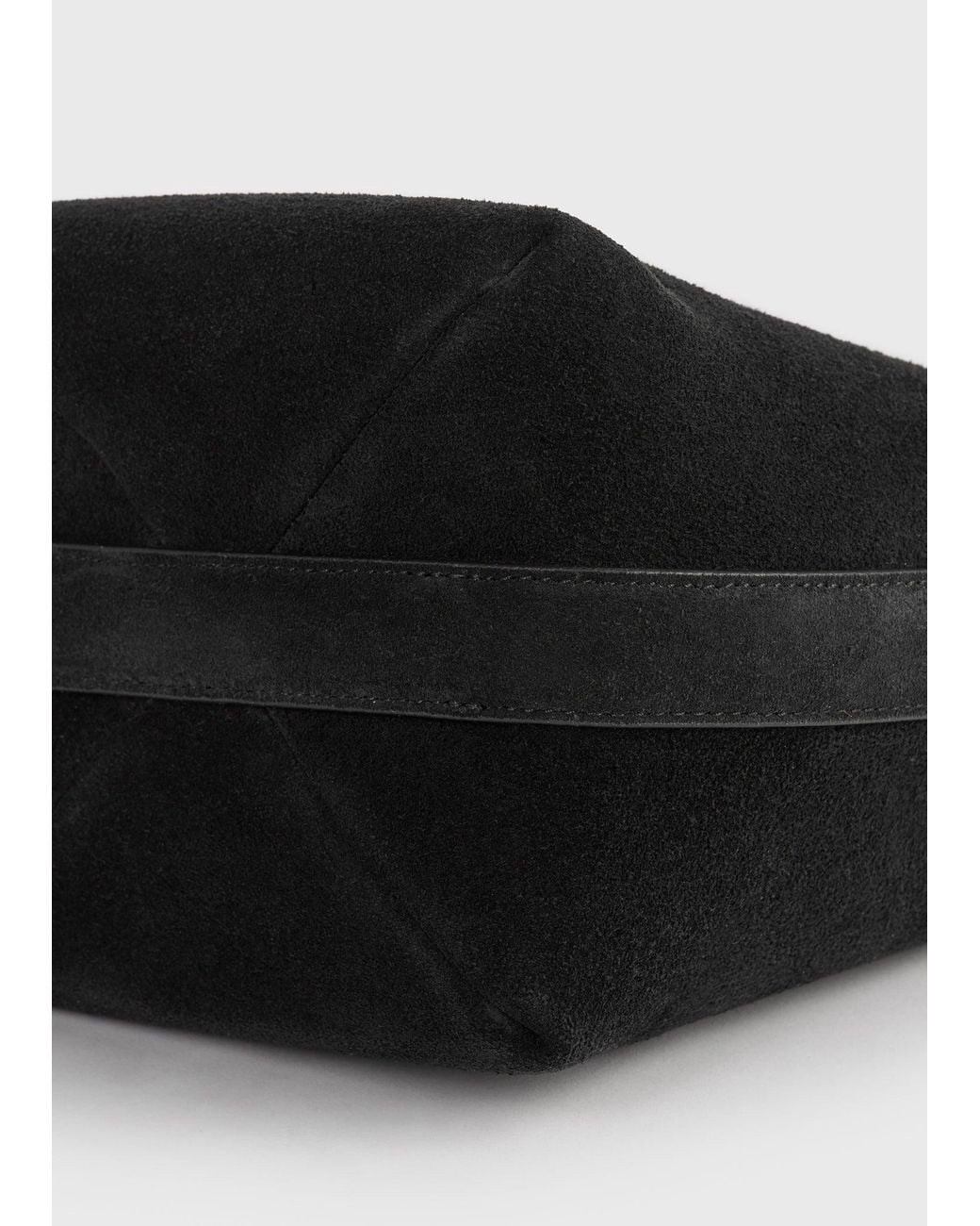 Totême  Black Small Belted Suede Tote