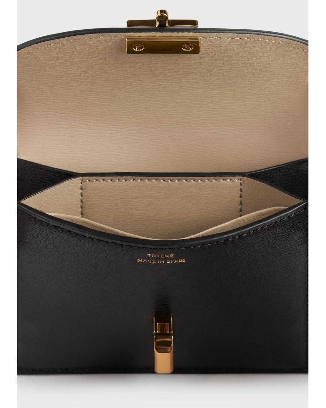 Totême  White T-Lock Leather Cardholder