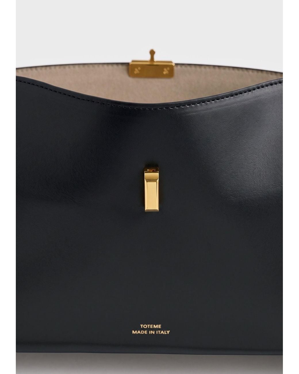 Totême Black Big T-Lock Leather Slim