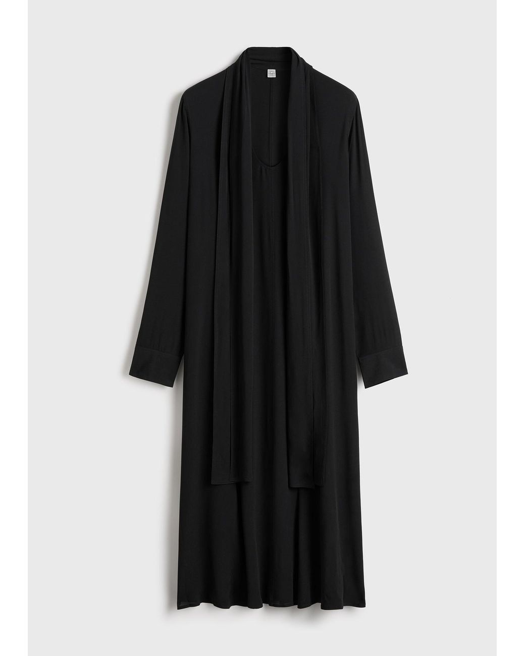 Totême Black Rounded Neckline Dress