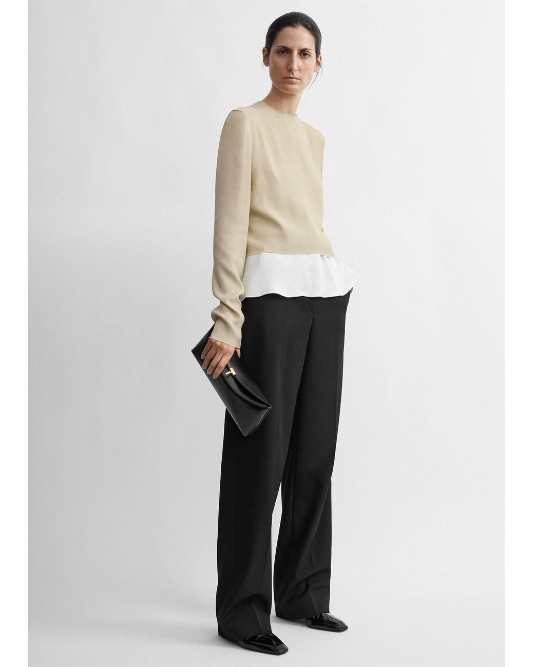 Totême Black Big T-Lock Leather Slim