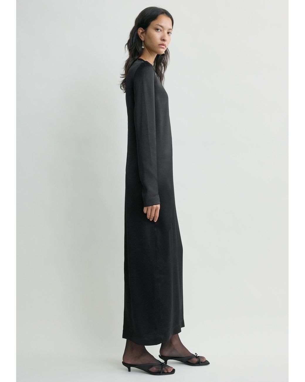 Totême  Black Long Satin Dress