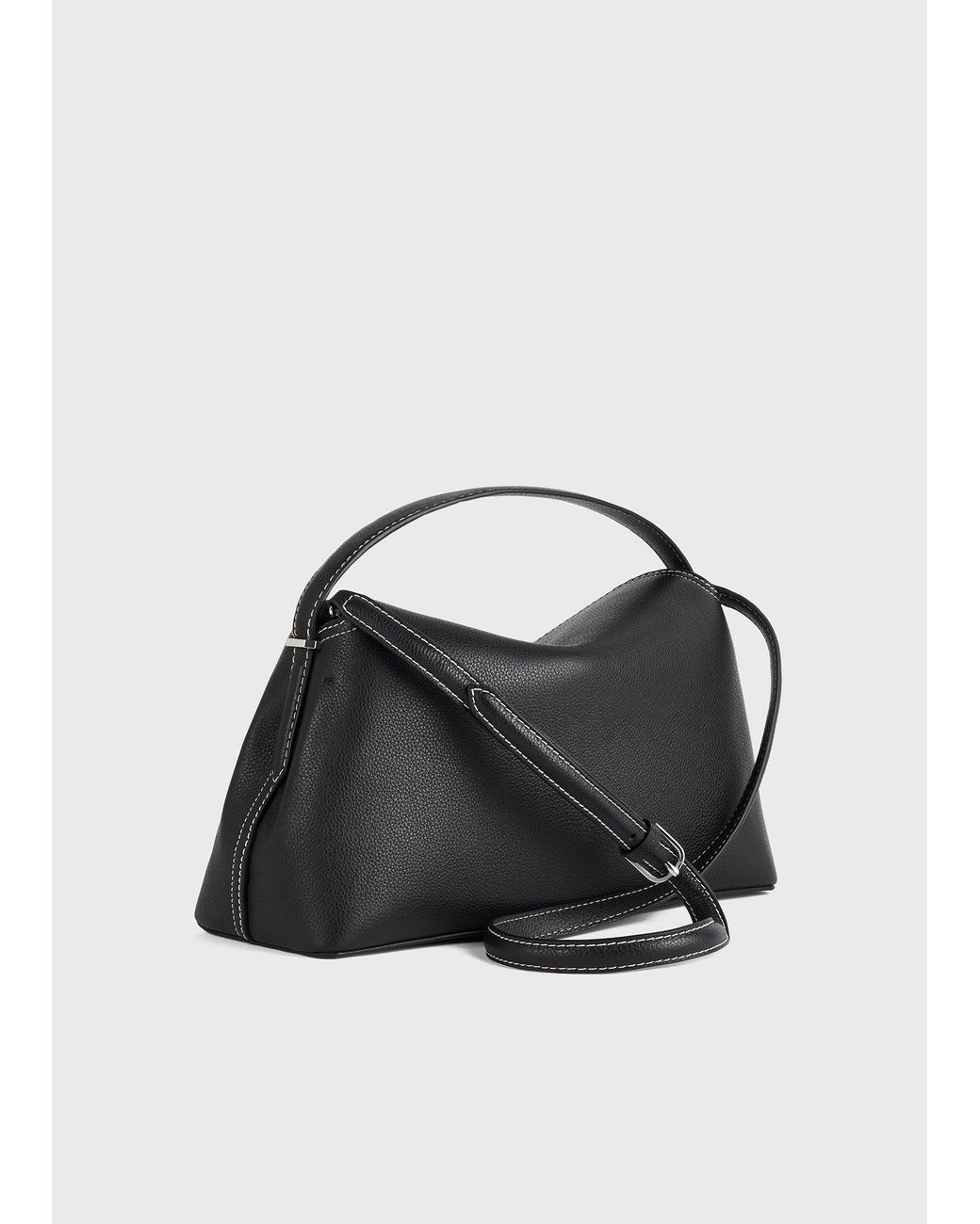 Totême Black T-Lock Grained-Leather Top Handle