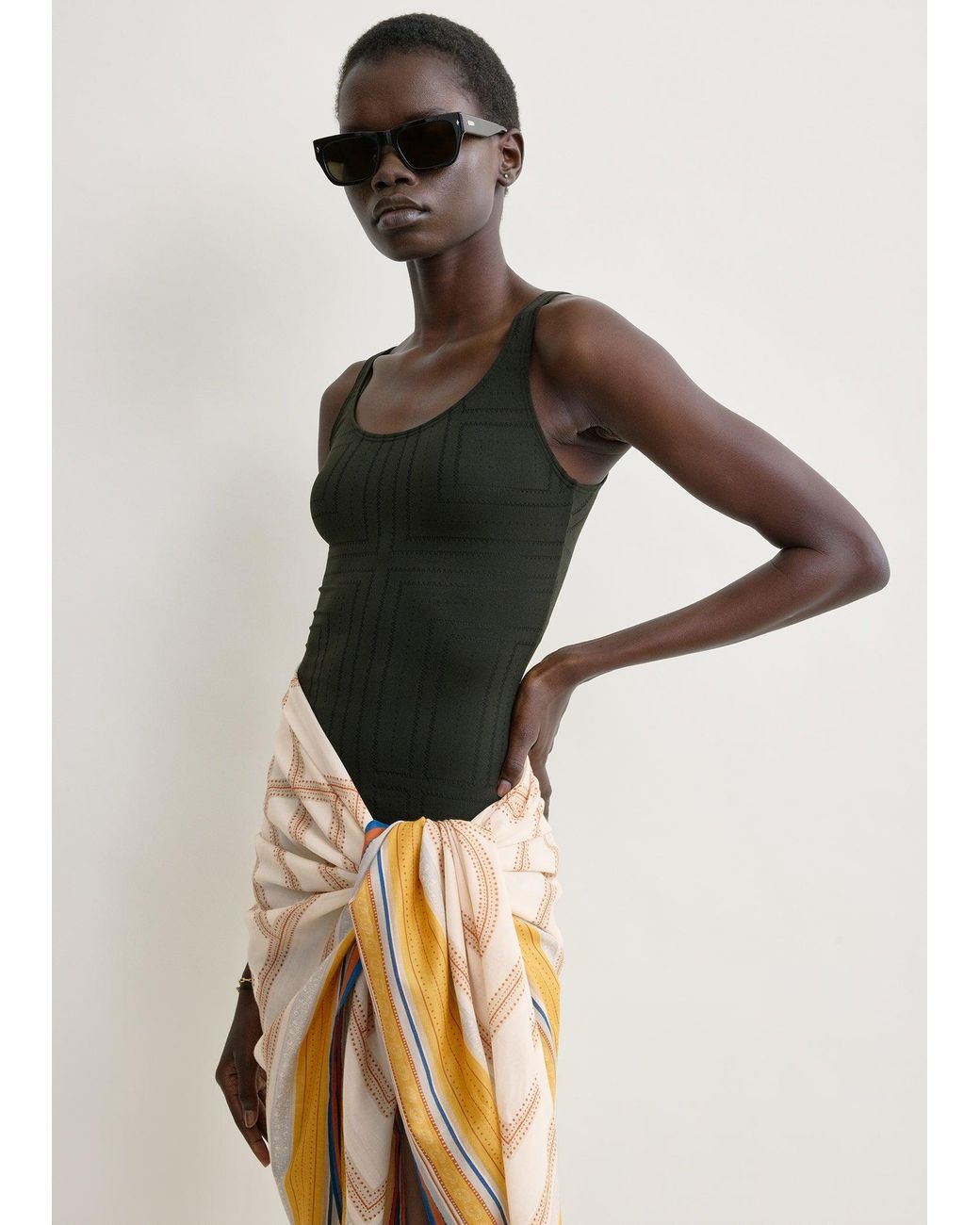 Totême  Natural Collector Sarong Cream/Daffodil